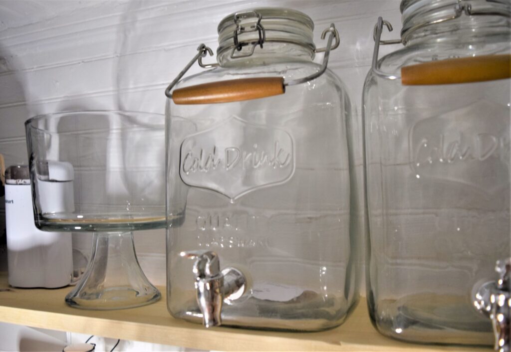 small farmhouse pantry organization black white wood tiny labels jars