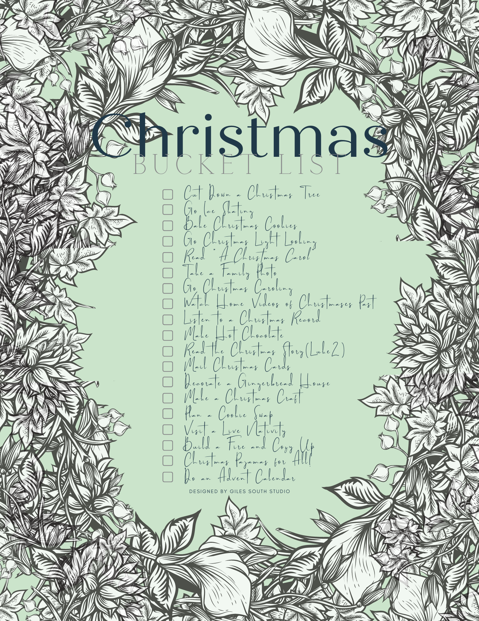 A Mindful Christmas Bucket List Printable (oh yeah, it’s free!)