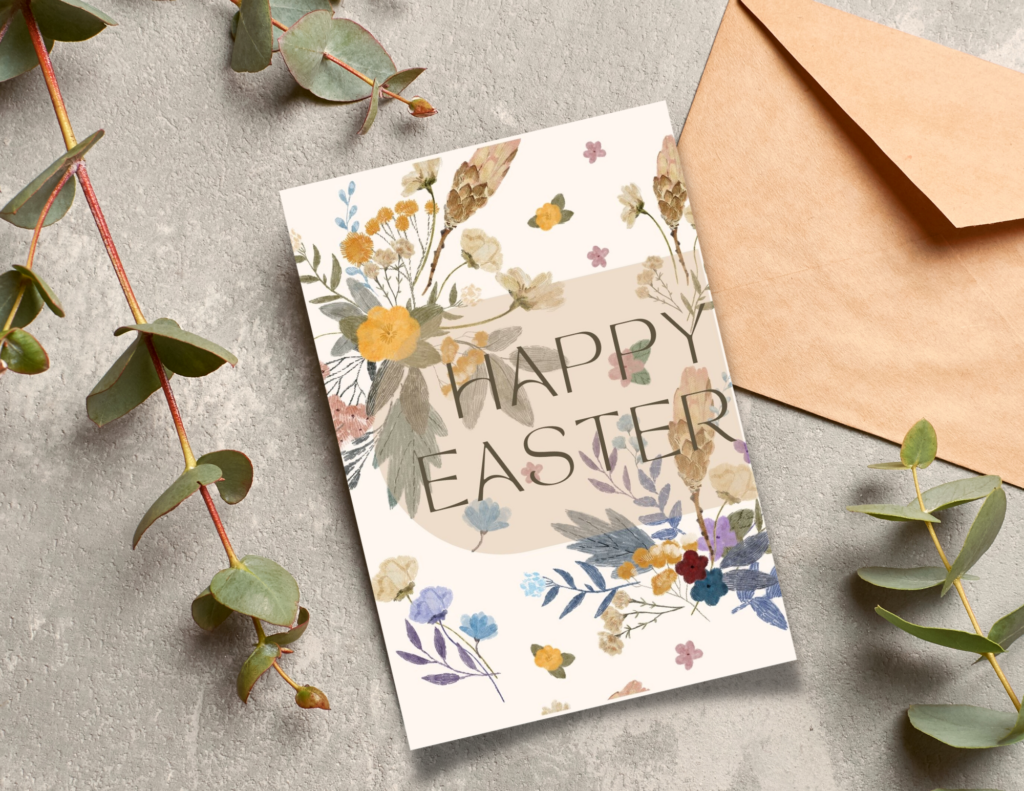 new printable easter cards, instant download from GILES SOUTH STUDIO Etsy shop, spring, christian, inspirational floral, pastel, neutral