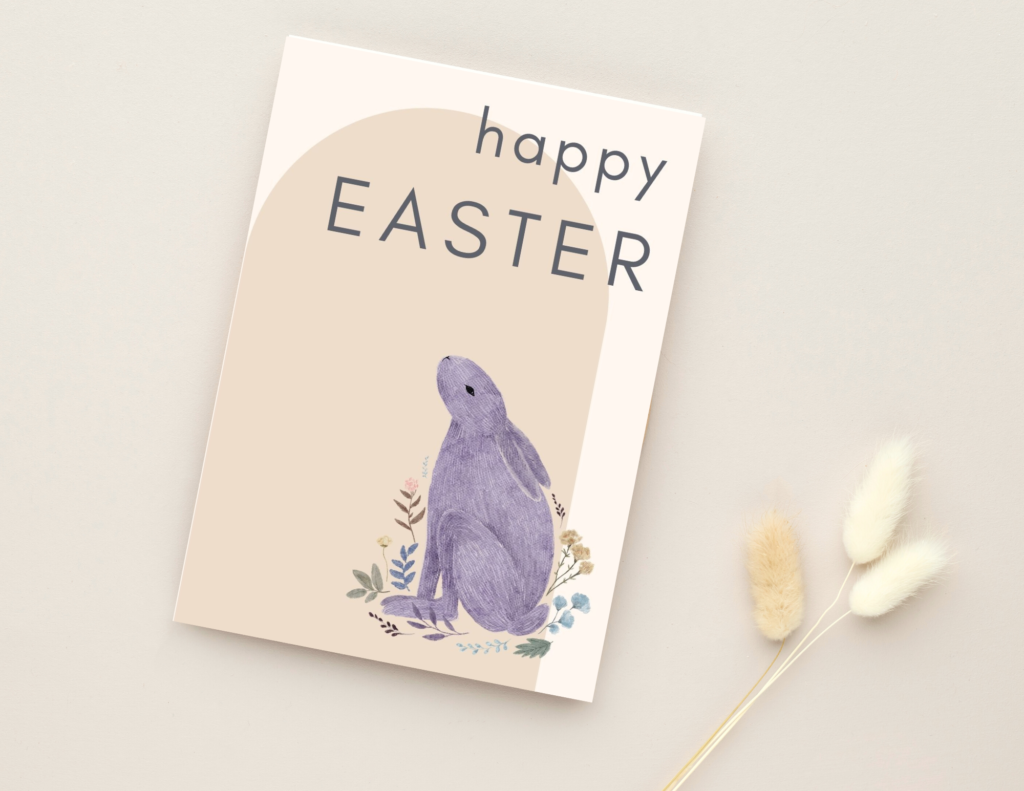 new printable easter cards, instant download from GILES SOUTH STUDIO Etsy shop, spring, christian, inspirational floral, pastel, neutral, green yellow, rabbit, hare, happy easter, modern, arch, peach, sand, beige