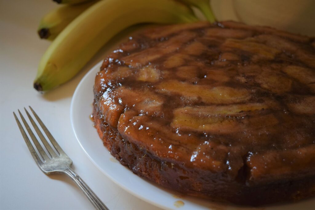 Bananas Foster Upside Down Cake