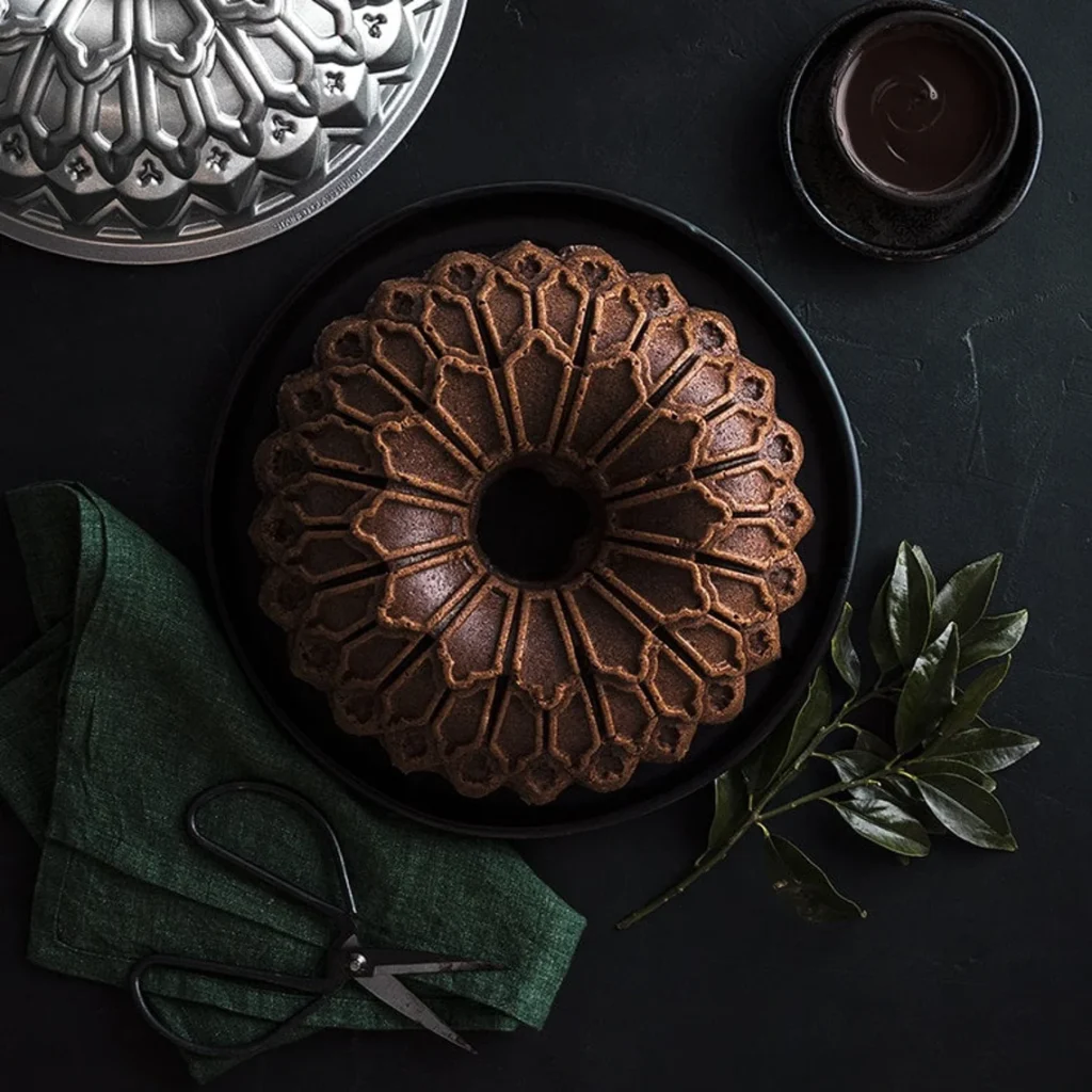 unique dessert baking tools, nordic ware stained glass bundt pan, baking, cooking, beautiful food, thanksgiving,  christmas holidays