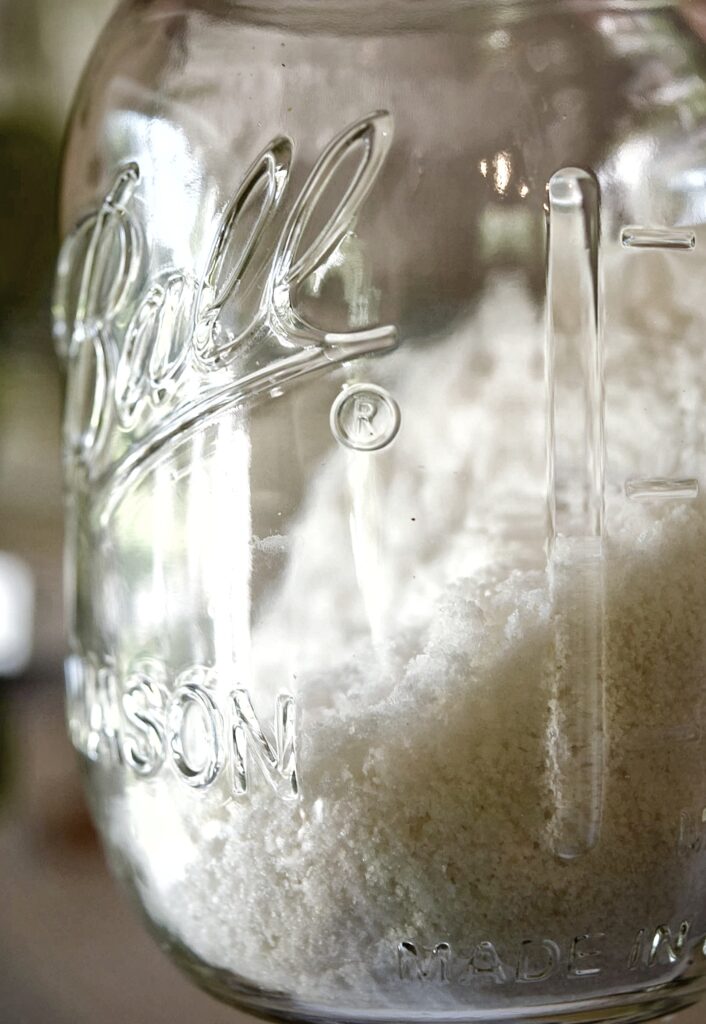 homemade sea salt, ball jar