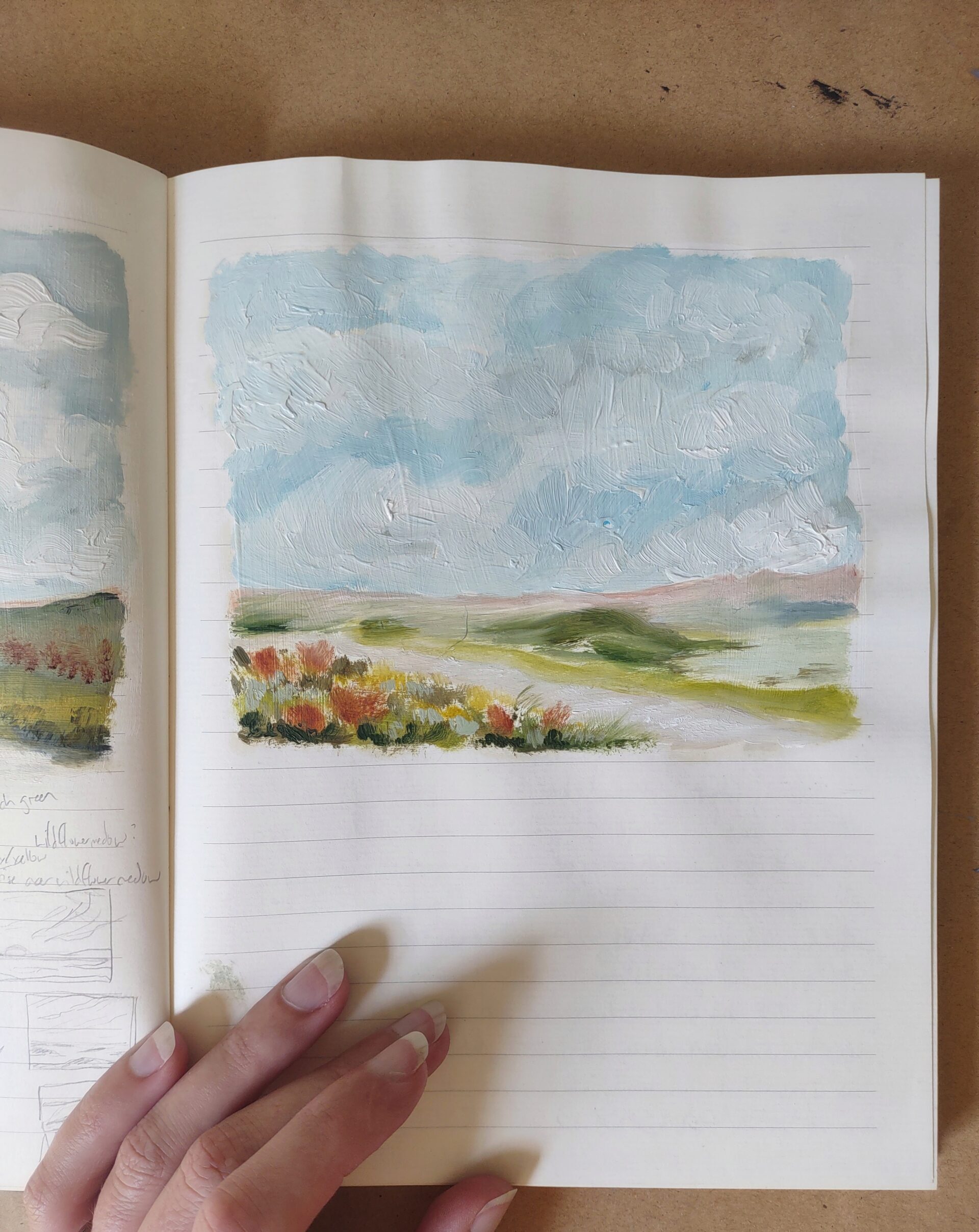 fresh and pretty oil landscape study